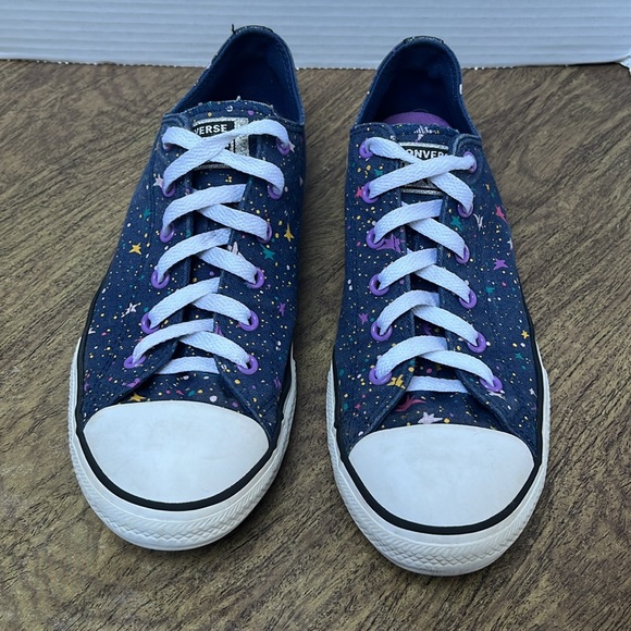 Converse All Star Blue Star Constellation Polka Dot Low Top Sneakers Size 6 - Picture 5 of 13
